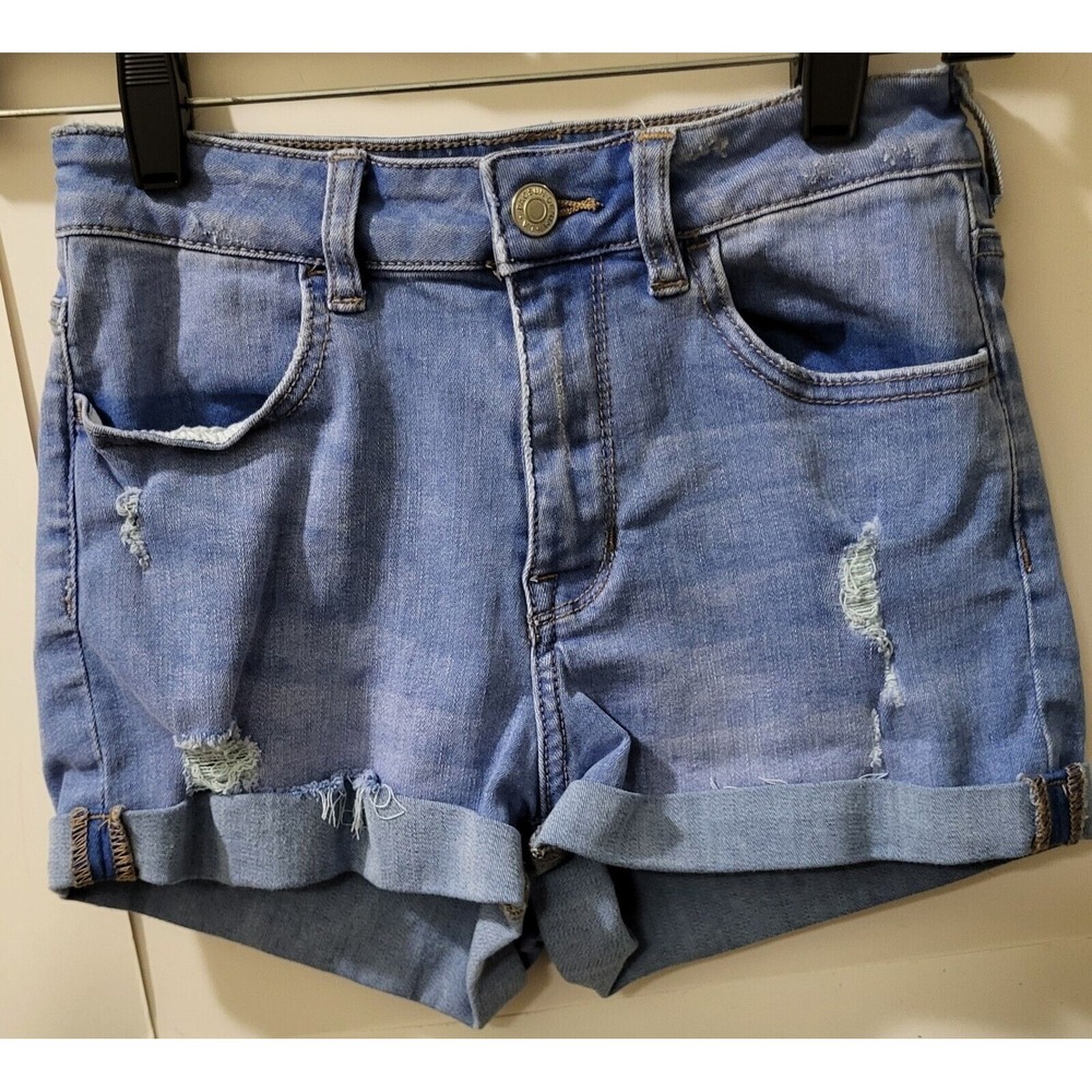 Pacsun Women's‎ Distessed Shorts, light Blue jeans, Size 25